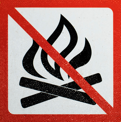No fires sign