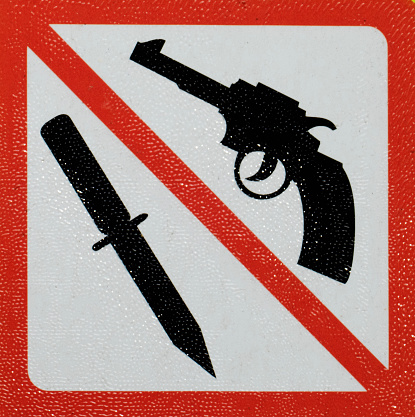 No weapons sign
