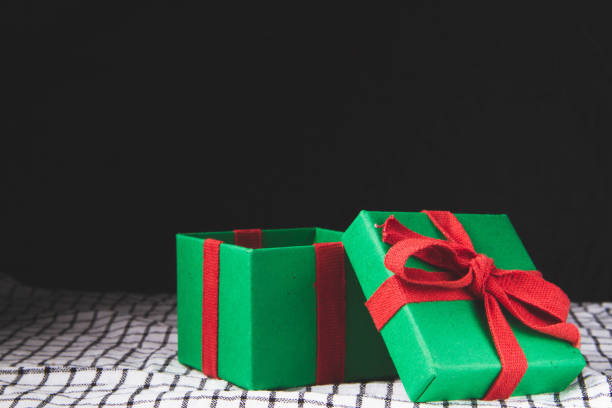 istock Box with a New Year's gift. Christmas pictures. Open box with a gift. 1403100384