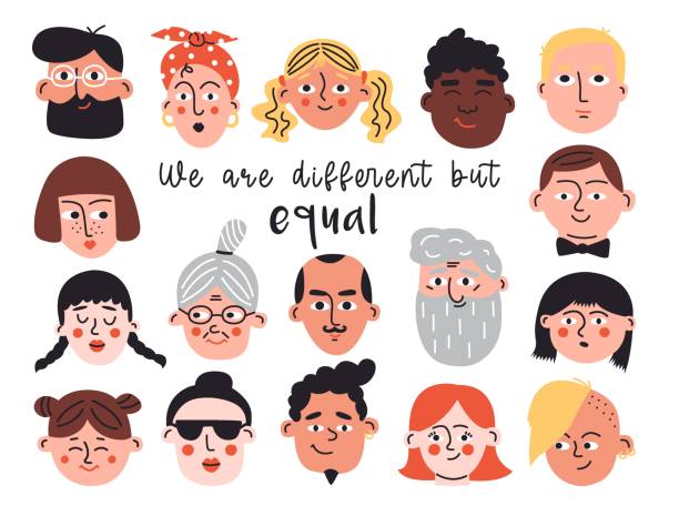 Many Races Drawing 270+ Drawing Of The People Different Races Stock Illustrations, Royalty ...