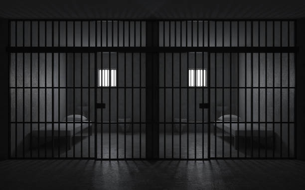 cela więzienna ze światłem z okna.3d rendering - cell block zdjęcia i obrazy z banku zdjęć