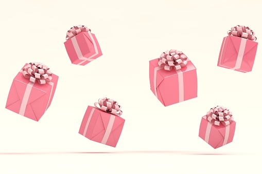 Pink gift boxes