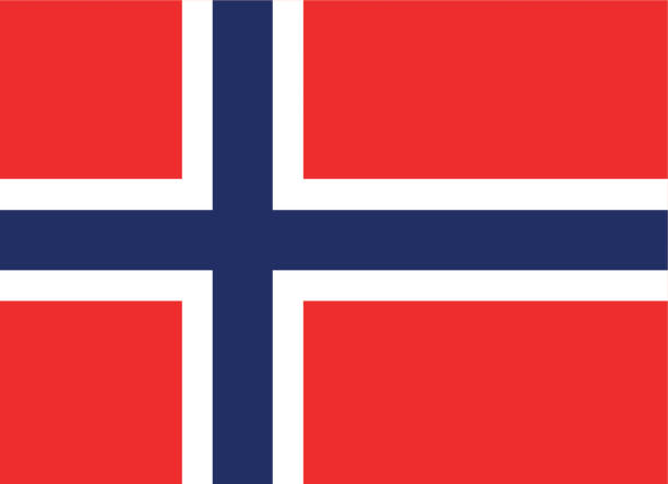 National Norway flag Red, white and blue national Norway flag vector illustration norwegian flag stock illustrations