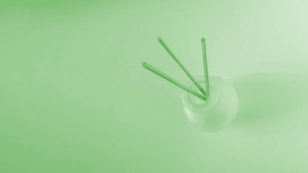 istock Incense sticks for home isolated on green background, environmentally friendly fragrant air, safe for children, pleasant smell around the house, different flavoring aromas, anti-smoking odor 1403123683