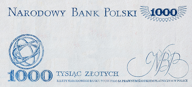 Number 20 Pattern Design on Banknote