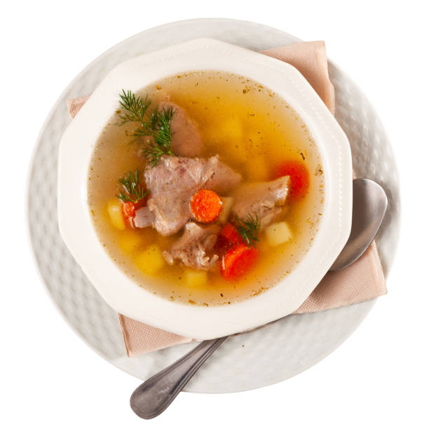 istock Portion of just prepared meat soup 1403126398