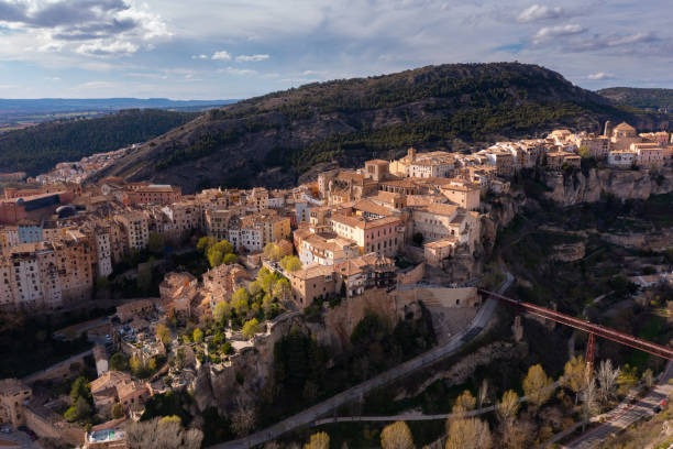 istock View from drone of Spanish town Cuenca 1403127944