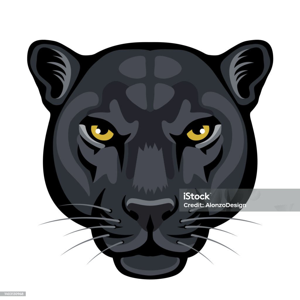 Black Panther Head Close Up Black Leopard Head Logo Stock Illustration -  Download Image Now - iStock