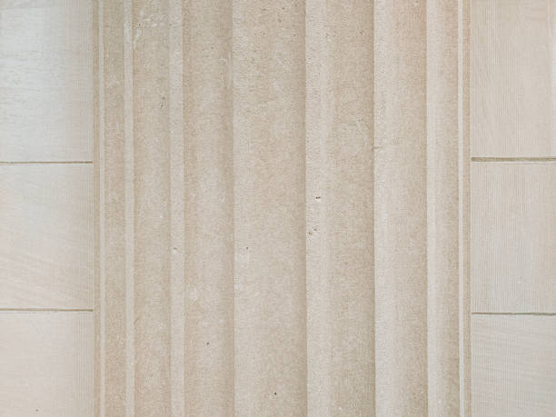 Stone Column Close-Up Detail located at the Illinois Supreme Court in Springfield, IL, USA.