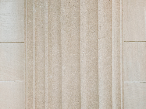 Stone Column Close-Up Detail located at the Illinois Supreme Court in Springfield, IL, USA.