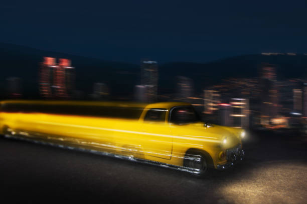 Fast going toy model car with motion blur and on a motion blur background.