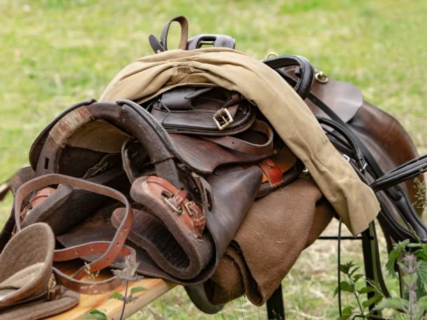 istock WWI Era Horse Saddles. 1403140262