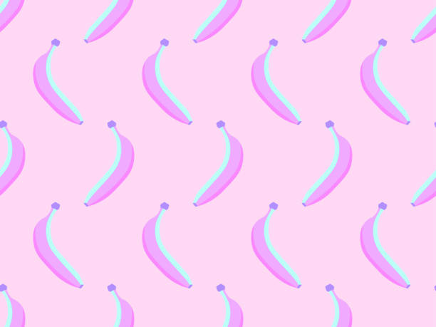 istock Bananas seamless pattern. 80s style pink bananas. Design for printing on fabric, banners and wrapping paper. Vector illustration 1403141192