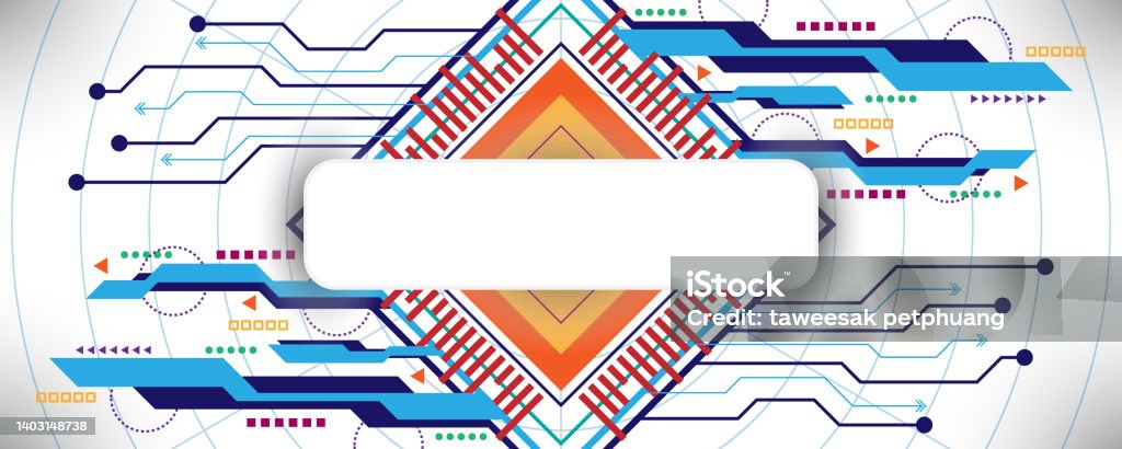 Geometric Abstract Tech Background Geometric Abstract Technology Background With Various Technological ...