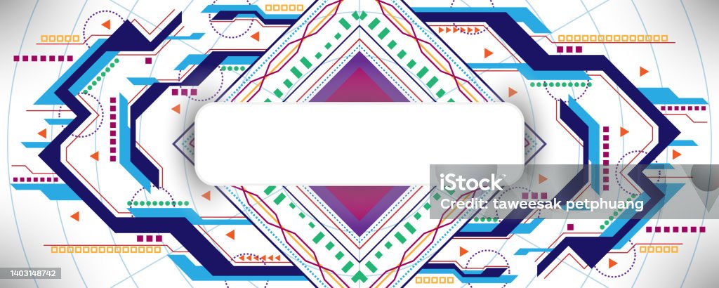 Geometric Abstract Tech Background Geometric Abstract Technology Background With Various Technological ...