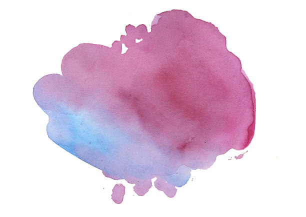 istock Watercolor purple, blue and violet gradient blot on white background 1403150318