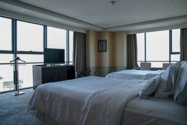 istock Luxury hotel bedroom interior 1403164690