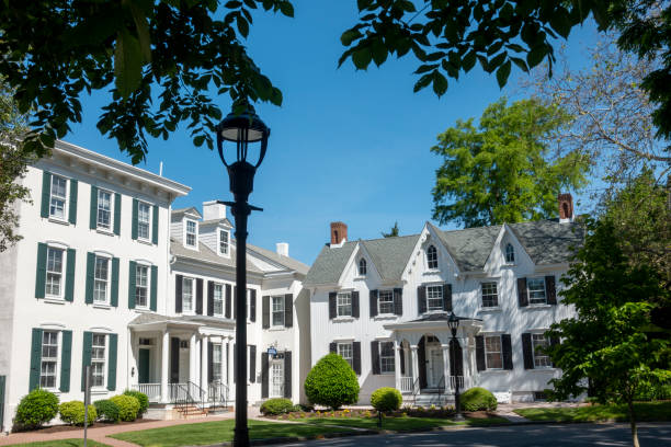 Historic houses at First State Heritage Park, Dover, Delaware, USA