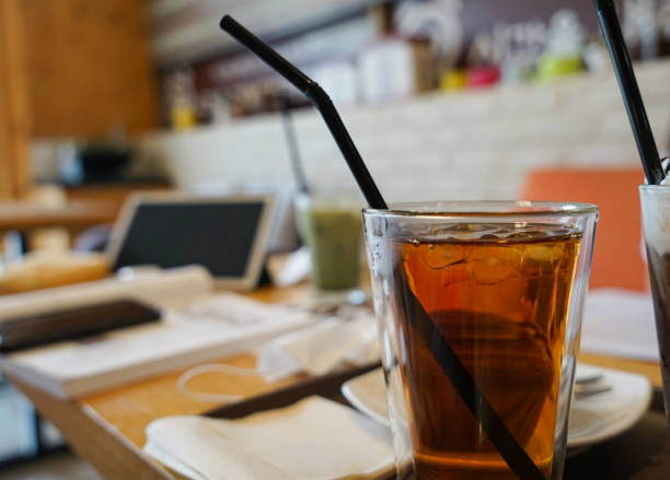 istock Iced Americano and Cafe Scenery 1403174455