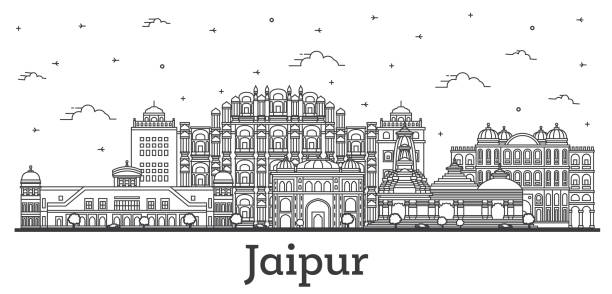 outline-jaipur-india-city-