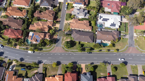 istock Drone view of Australian residential suburb 1403184606