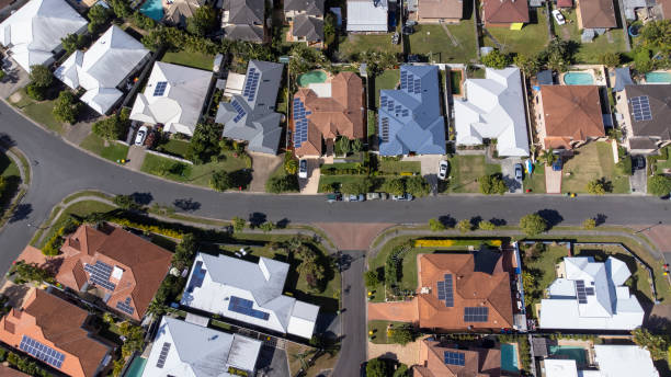 istock Drone view of Australian residential suburb 1403184613