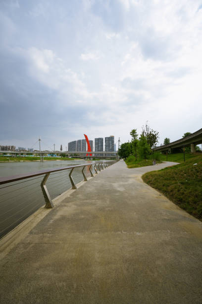 istock Sunny day riverside Chengdu City 1403184618