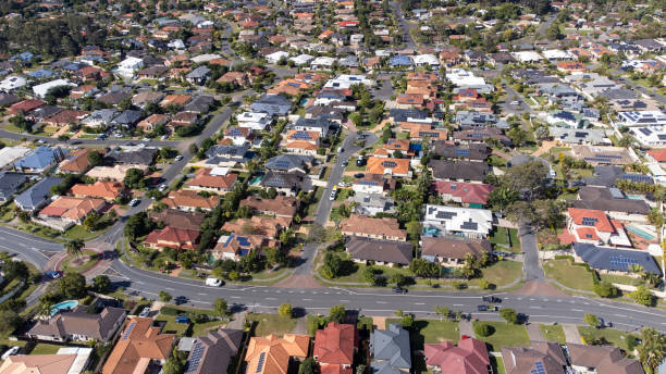 istock Drone view of Australian residential suburb 1403184623