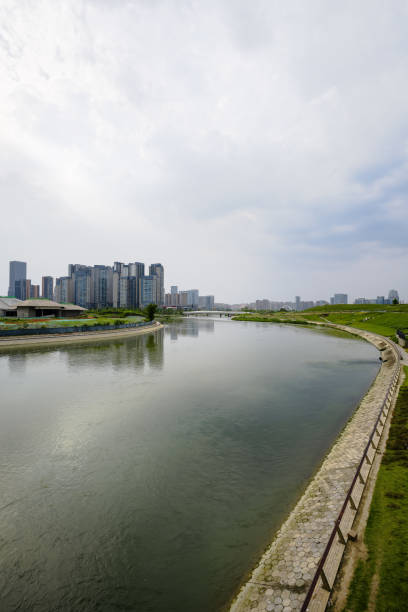 istock Sunny day riverside Chengdu City 1403184672
