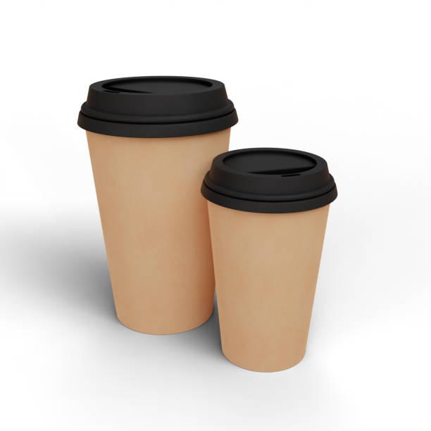 istock Coffee Paper Cup on White Background for Mockup and Template. 3D Illustration. File with Clipping Path. 1403190437