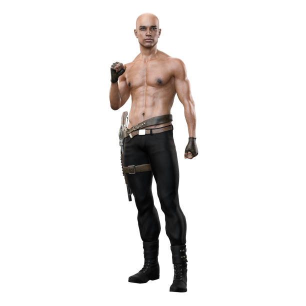 istock Gunslinger African-American Man, 3D Rendering, 3D Illustration 1403193571
