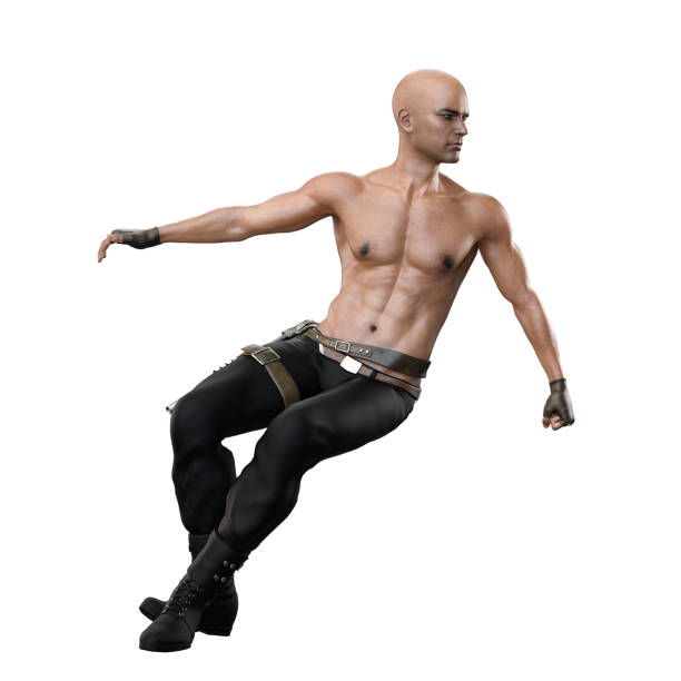 istock Gunslinger African-American Man, 3D Rendering, 3D Illustration 1403193573