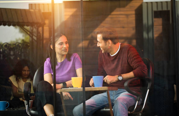 istock Couple spending leisure time at coffee shop 1403199758