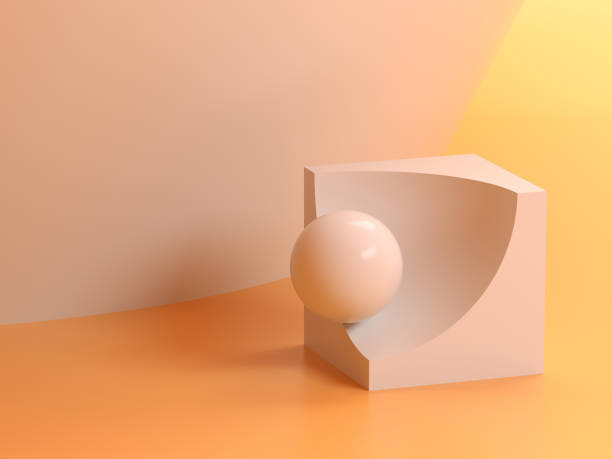 istock White sphere in spherical cut sector of a cube. 3d 1403207734