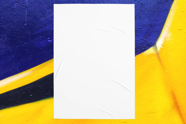 istock colorful urban wall texture with wrinkled glued poster template 1403217452