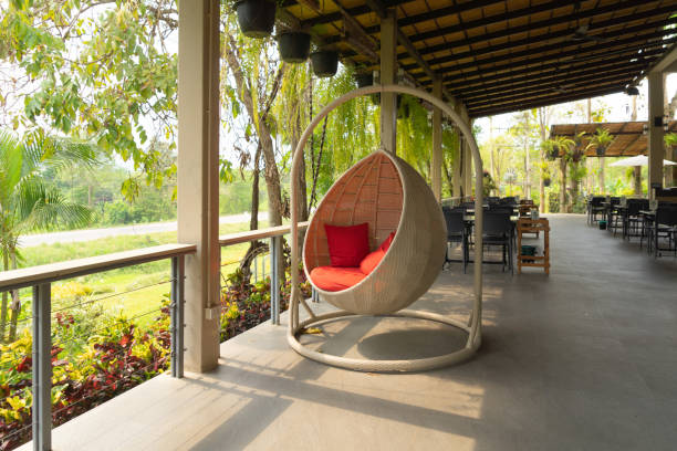 istock A cozy, relaxing seating area at a restaurant in the countryside. 1403220299