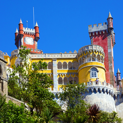 The Pena National Palace. The castle is a national monument and constitutes one of the major expressions of 19th-century Romanticism in the world.