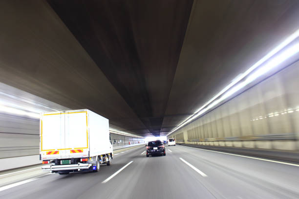 istock Driving through the highway tunnel 1403226837
