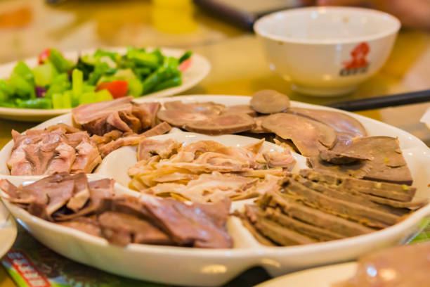Taiwan's hakka  traditional cuisine -  Stewed pork belly with pickled vegetables