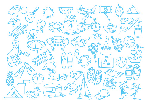 Vector collection of summer icons