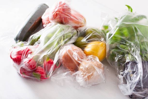 istock single use plastic waste issue. fruits and vegetables in plastic bags 1403244223