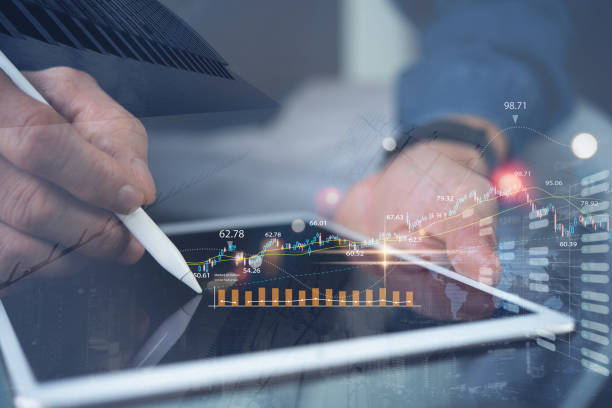 istock Business analysis, internet trading and technology concept 1403245916
