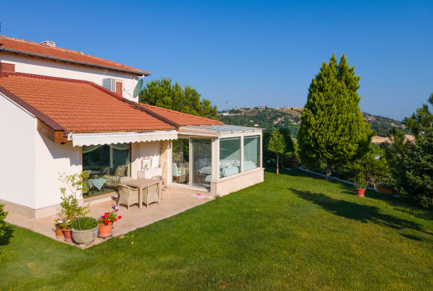 Detached house in green garden