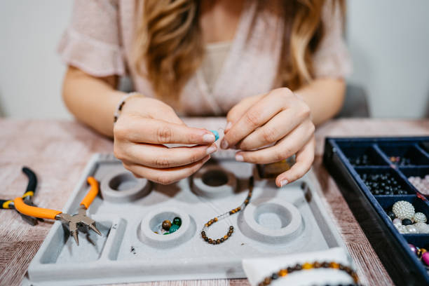 istock Making Jewelry With Beads 1403250381