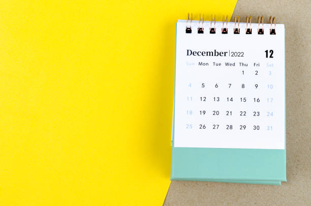 istock December 2022 desk calendar on beautiful background. 1403257842