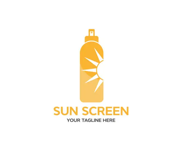 Vector illustration of Sunscreen protection and sun safety. Sunscreen cream, lotion, Sunscreen sunblock lotion  vector design and illustration.