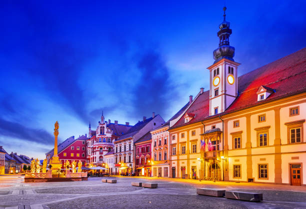 istock Maribor, Slovenia. Old town Plague Column in Main Square 1403276987