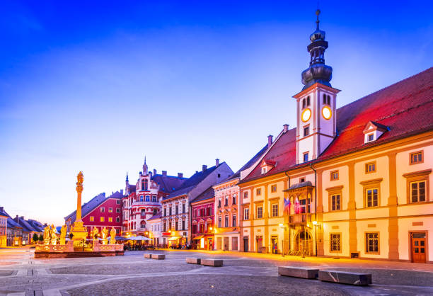 istock Maribor, Slovenia. Old town Plague Column in Main Square 1403276994