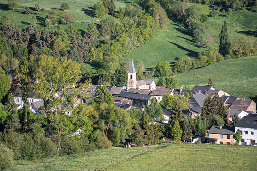 Typical small town of the French Cerdanya. Family vacation destination.