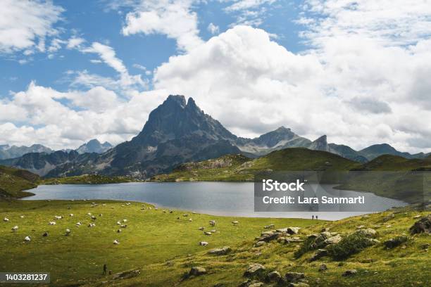 Beautiful View Of Gentau Lake In French Pyrenees Stock Photo - Download Image Now - Laruns, Mountain, Beauty